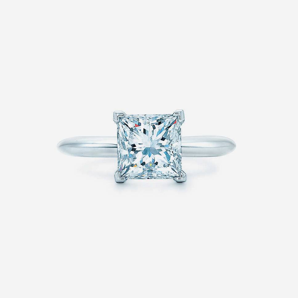 انگشتر طلا سفید و الماس